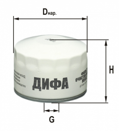 DIFA 5002, Фильтр масляный