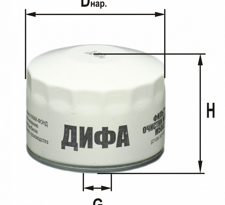 DIFA 5002, Фильтр масляный